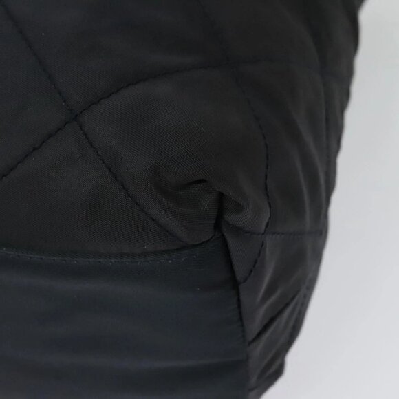 PRADA Chain Shoulder Bag Nylon Navy Gold Auth bs28886 - Picture 4 of 16